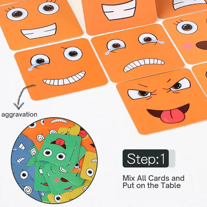 Jeu de cubes à expressions changeantes