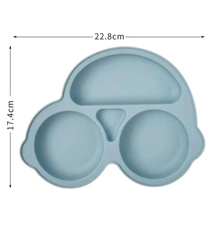 Bébé sûr Silicone assiette à manger aspiration dessin animé enfants plats alimentation enfant en bas âge formation vaiss