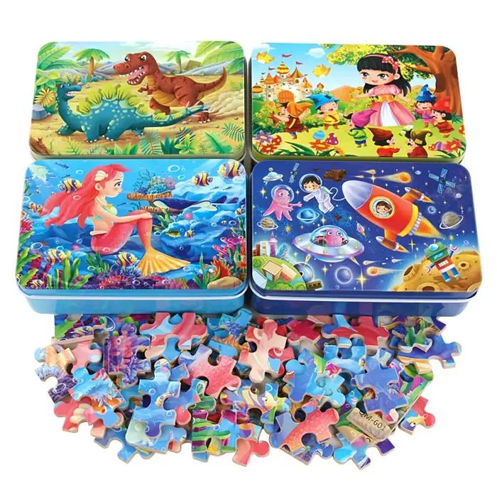 Nouveau 60 pièces Puzzles en bois enfants dessin animé Animal