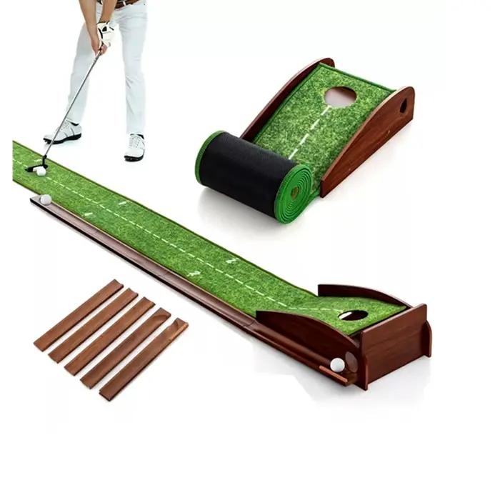 Tapis d'intérieur vert avec retour automatique de balle, idéal pour la maison, le bureau et l'extérieur