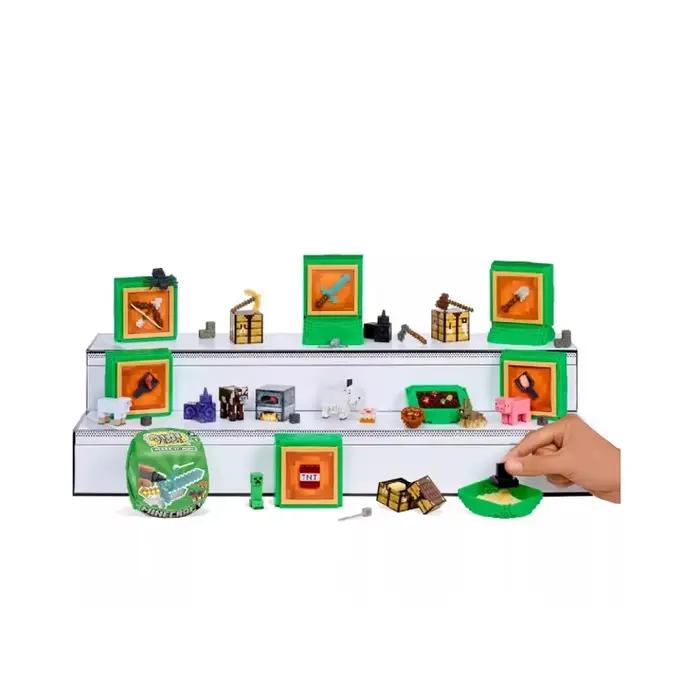 Original MGA Miniverse Minecraft Make It Mini Mystery Ball Kits de loisirs créatifs en résine DIY Figurines Diamond Sword Creeper Jouets de collection