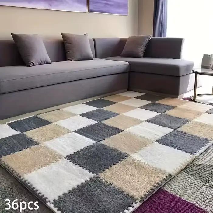 Tapis rampant pour bébé, 8/16 pièces, tapis en mousse peluche douce et moelleuse, sol antidérapant EVA, tapis d'activité pour tout-petits, adapté au salon