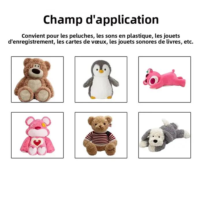 Boîte vocale pour peluche 30/60 secondes, enregistreur vocal, dispositif DIY pour message personnalisé pour animaux en peluche, poupées bébés