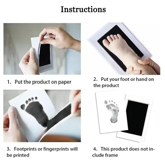 Kit de Tampons Encreurs pour Empreintes de Mains et Pieds de Bébé