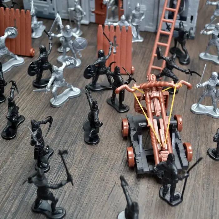 Simulation château médiéval mercenaire forteresse enfants militaire sable Table soldat jouet assemblage modèle garçon
