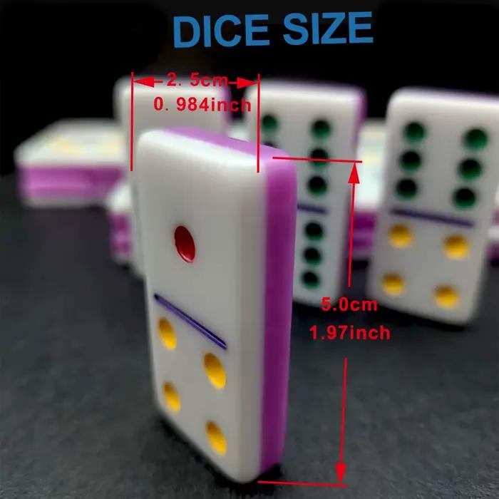Jeu de dominos multicolores à double couche pour enfants et adultes développement de la stratégie compétences créatives fêtes occasions spéciales