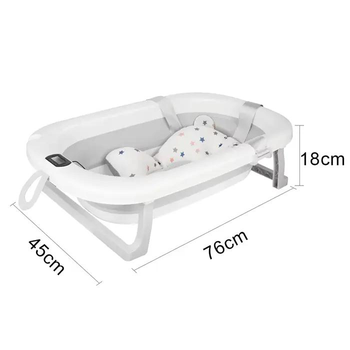 Baignoire pliable pour bébé avec tapis de bain