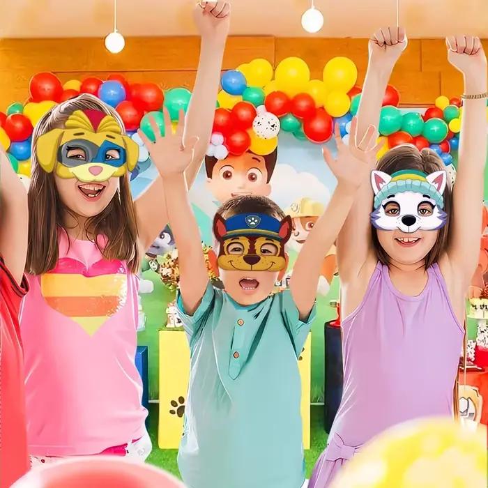 12 pièces Paw Patrol fête d'anniversaire masques jouet chiot patrouille enfants Costume