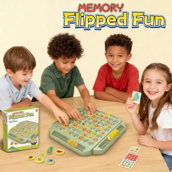 Jeu de société éducatif pour enfants Fruit Flip Memory - Puzzle créatif