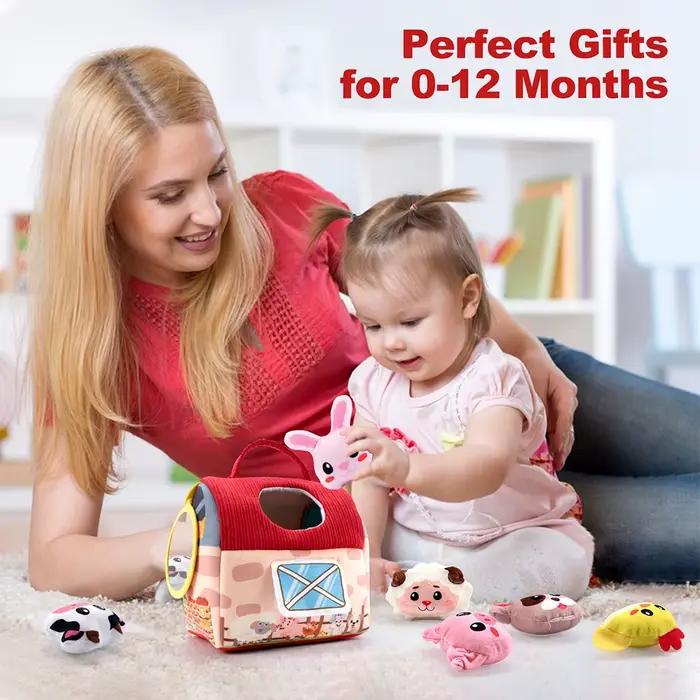 Jouets en peluche animaux de la ferme pour tout-petits