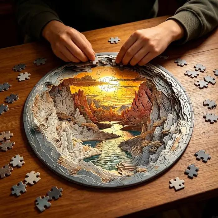 Puzzle grotte en bois 3D pour adultes