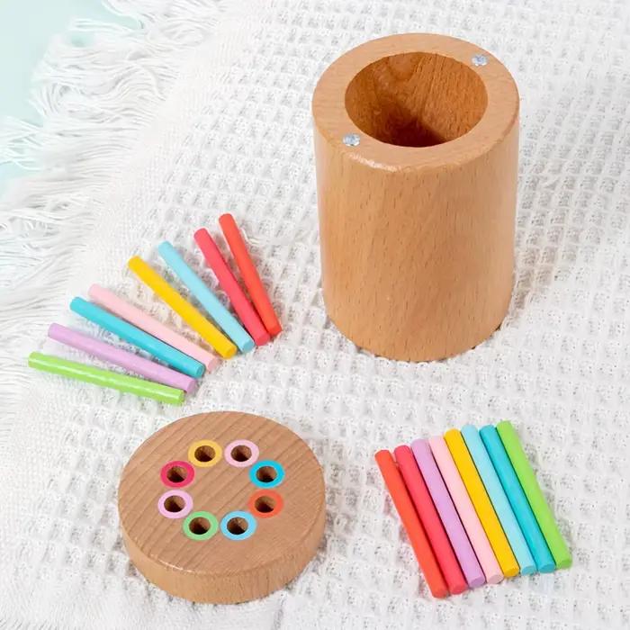 Documents d'apprentissage Montessori en bois pour tout-petits
