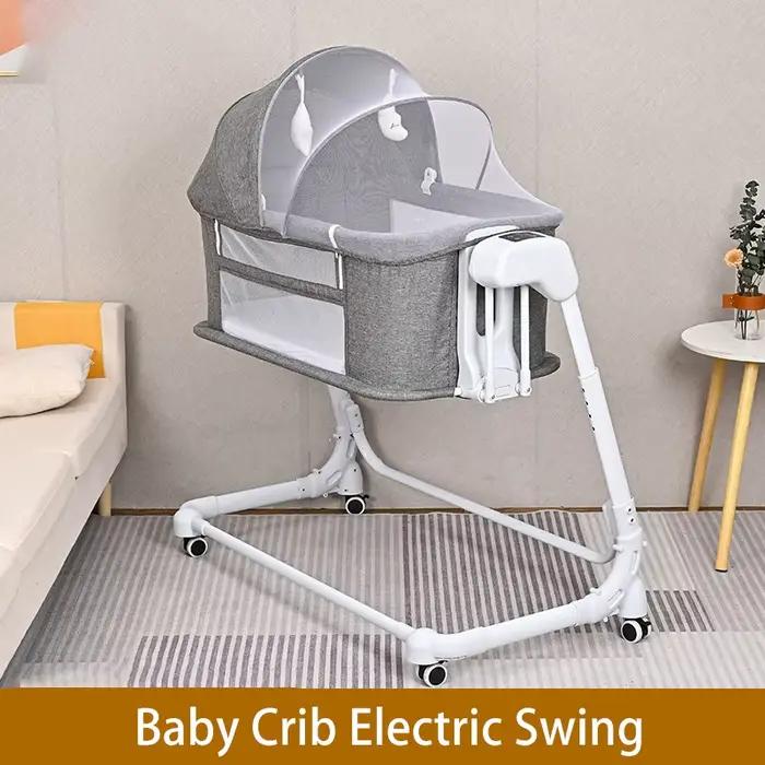 Berceau bébé Portable balançoire électrique enfant lits multifonctionnel pliant nouveau-né