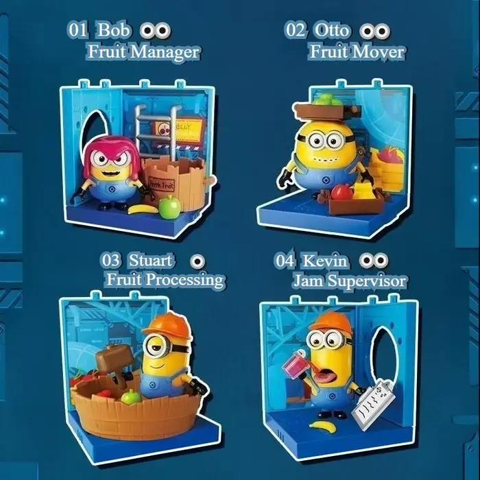 BLOKEES Minions Jam usine série bloc de construction modèle d'assemblage bricolage décoration de bureau Puzzle enfants cadeau d'anniversaire jouets