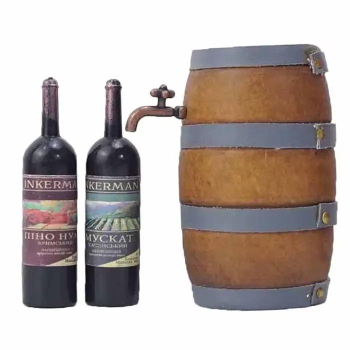 Bouteilles de vin rouge miniatures 1:12 pour maison de poupée