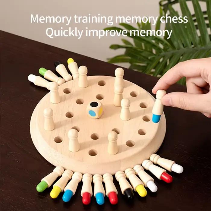 Échiquier en Bois, Jeu d'Échecs de Mémoire