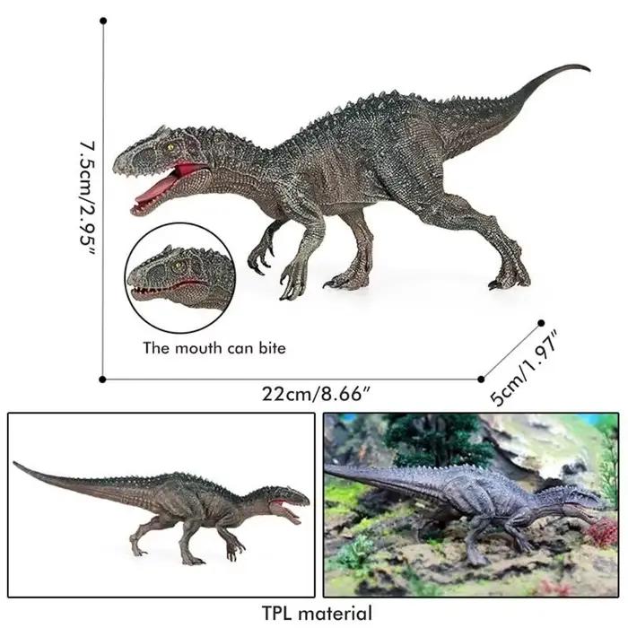 Figurines de dinosaures jurassiques t-rex Velociraptor Spinosaurus Dilophosaure, modèle Animal, Collection de figurines d'action, jouet pour enfant
