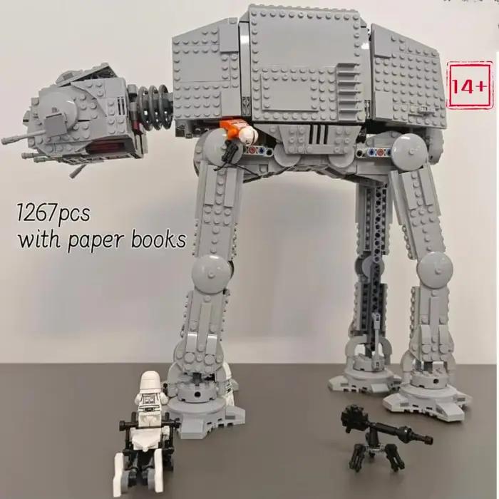 2026 Empire 1267 pièces Blocs de construction modèle de Walker motorisé AT-AT de l'assaut de l'armée de Snowtroopers de la bataille de Hoth, inspiré du film et du jeu Star Wars, Cadeaux d'anniversaire