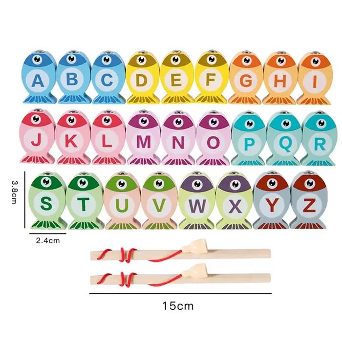 Jeu de pêche en bois pour enfants