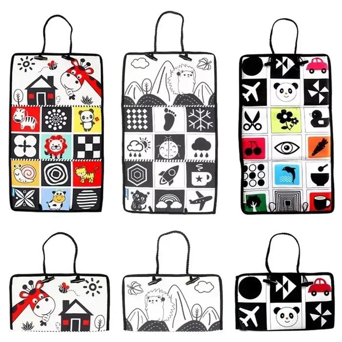 Jouets miroir pour nouveau-nés noir et blanc