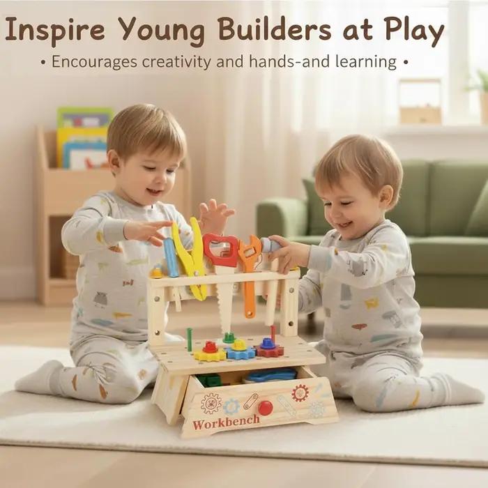 Banc à outils en bois pour enfants