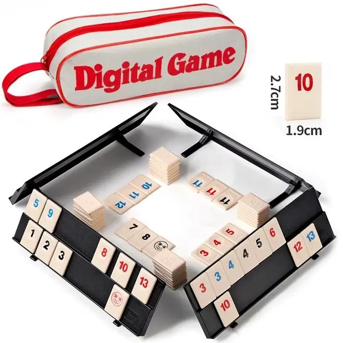 Jeu de cube Rummy avec 4 supports