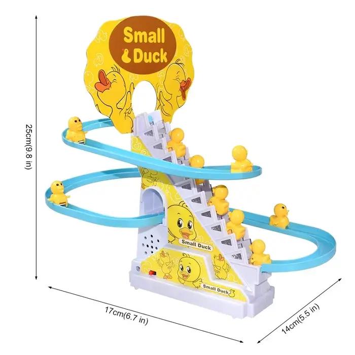 Ensemble de jouets de piste de course pour canards grimpeurs automatiques