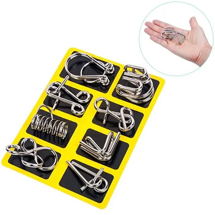 Ensemble de puzzle en fil métallique de 8 pièces