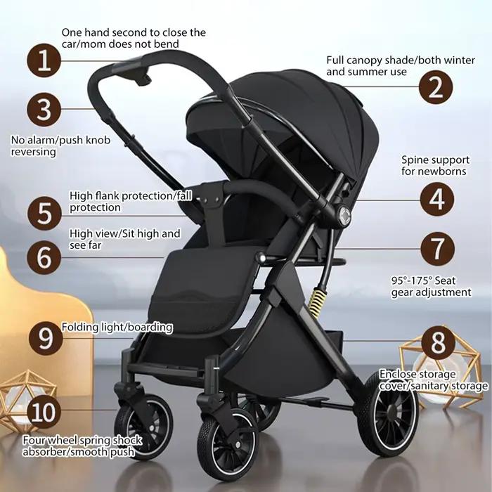 Poussette de luxe OWJHE pour bébé