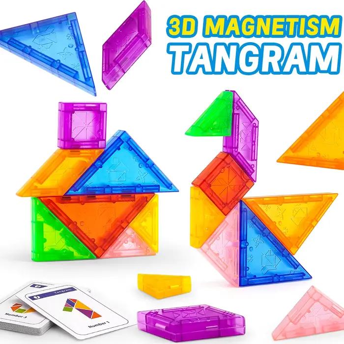 Puzzle magnétique Tangram géométrique 3D
