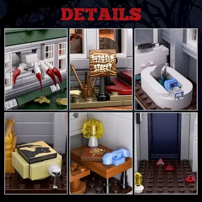 Modèle de construction de villa en blocs, Ornement de maison de simulation, Décoration de collection artisanale, Cadeau éducatif à assembler