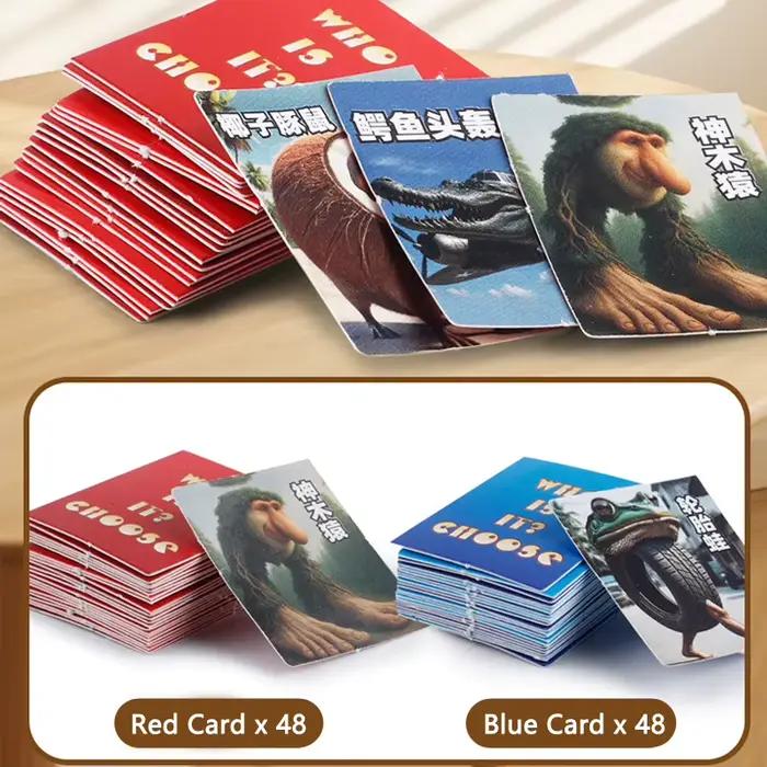 Jeu de cartes interactif Tralarero Tralala pour deux joueurs occasion cadeau anniversaire jeu de société déduction stratégie amical convivial portable grisclair