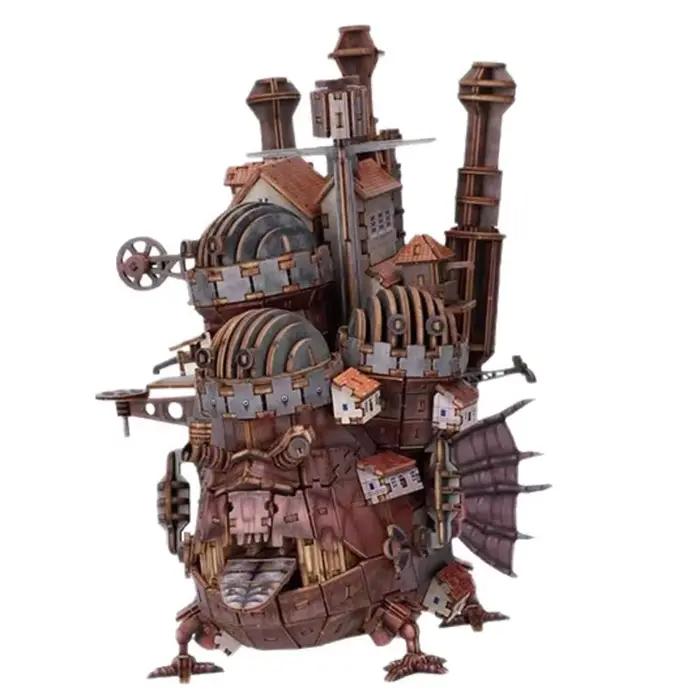 Modèle de château Mobile 3D en bois