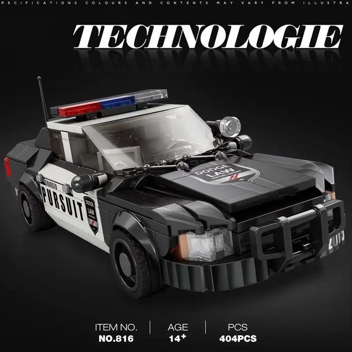 404 pièces Blocs de construction Voiture de police Véhicule