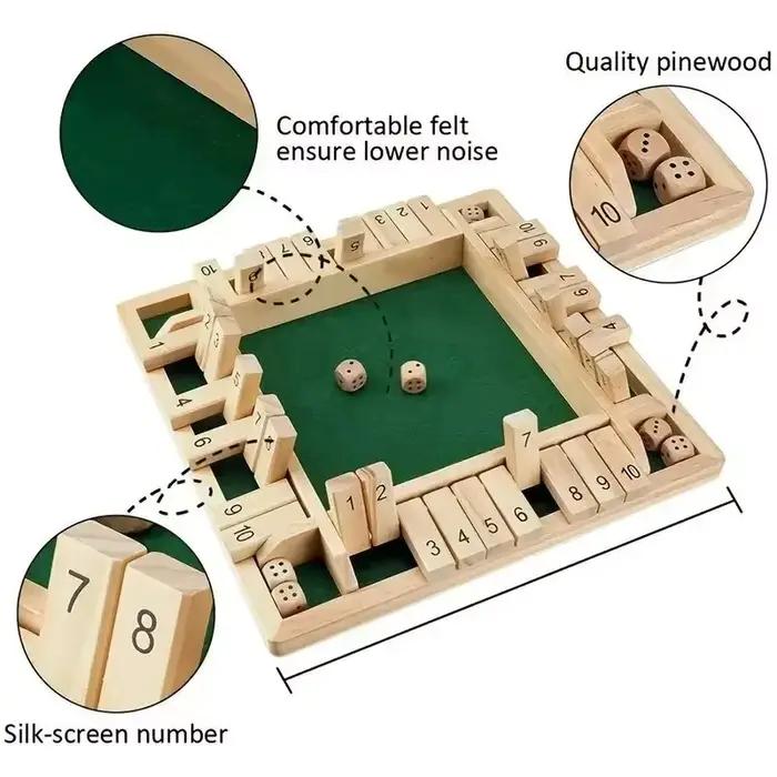Jeu de société de luxe à quatre faces