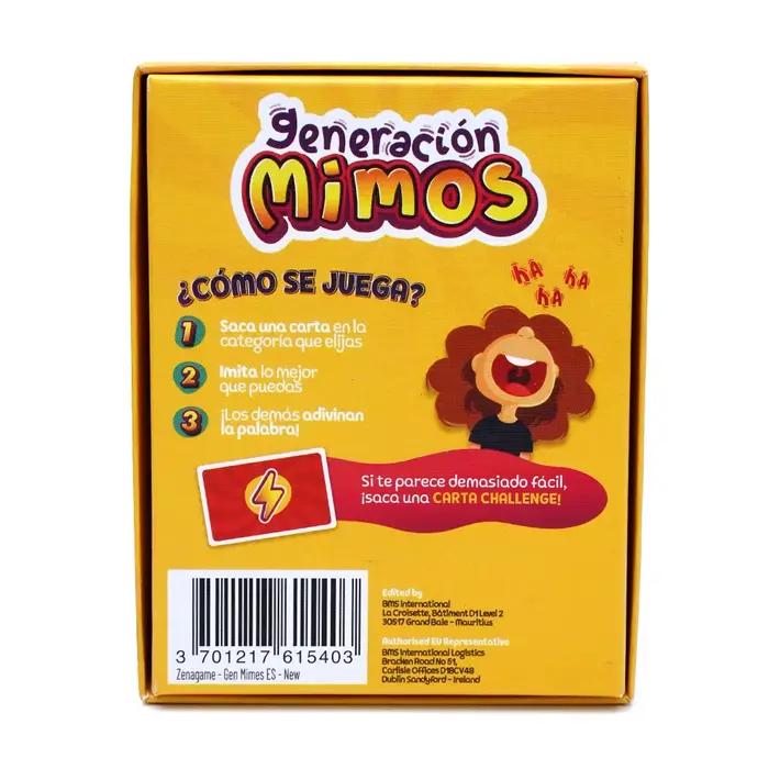 Generación Mimos Juego de Mesa Familiar Divertido con 400 Mímicas para Enfants et Adultos