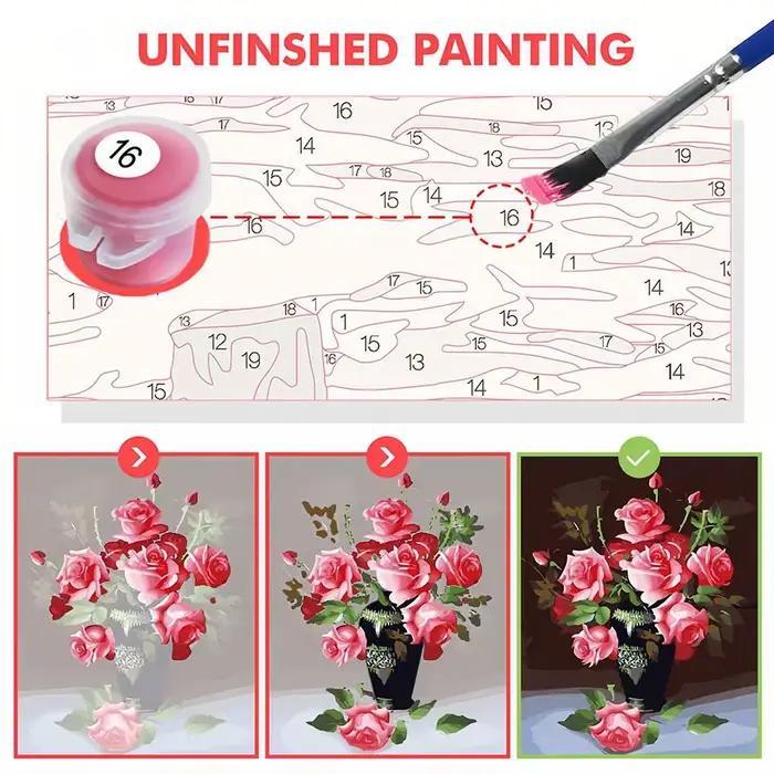 Peinture par numéros Chat : Kit de peinture numérique à l'huile DIY
