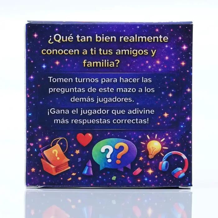 Español Mas Que Preguntas Jeu de cartes de questions pour amis