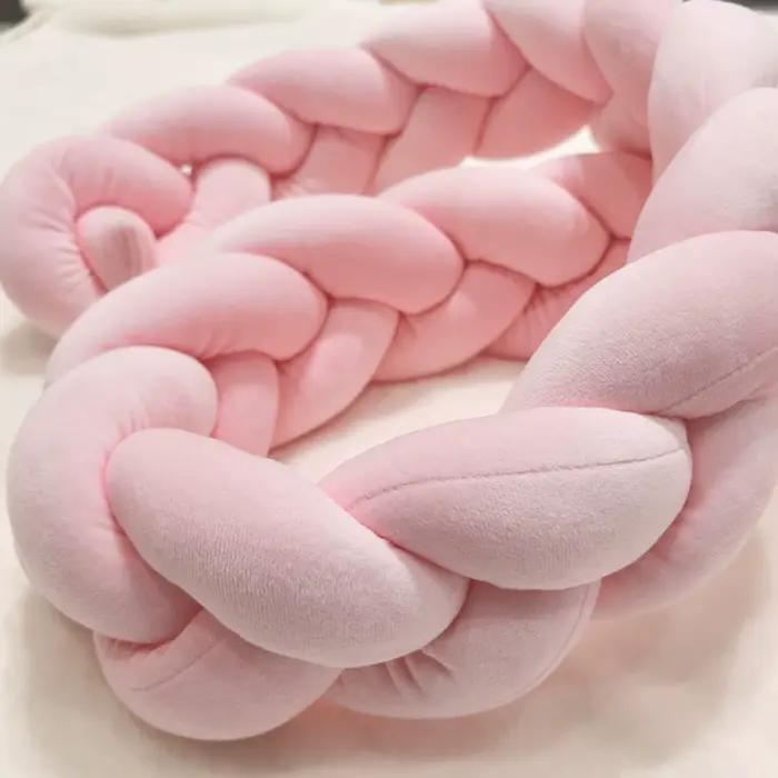 1M/2M/3M/4M bébé pare-chocs lit tresse noeud oreiller coussin pour infantile berceau protecteur lit chambre décor ensemb