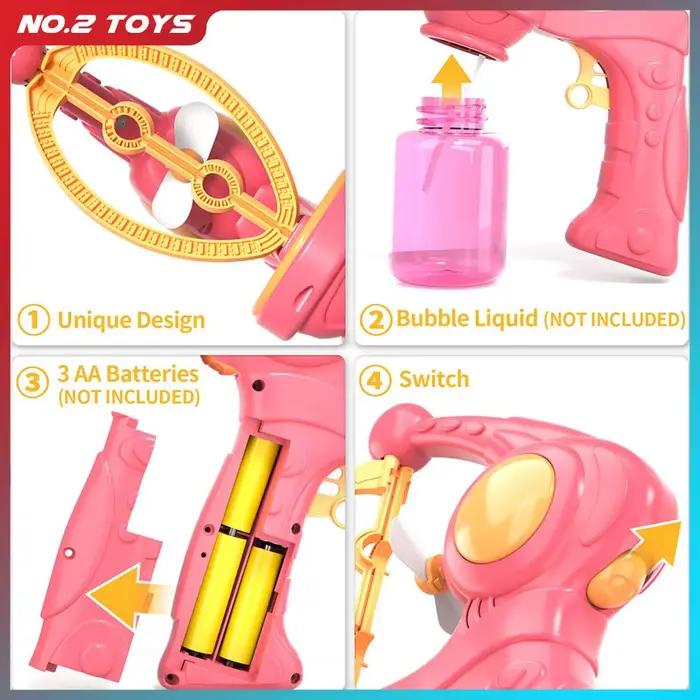 Pistolet à bulles automatique à grandes bulles