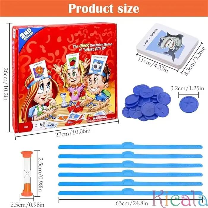 Jeu de société de devinettes d'image pour enfants