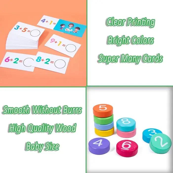 Jeu de correspondance de cartes arithmétiques Montessori pour enfants