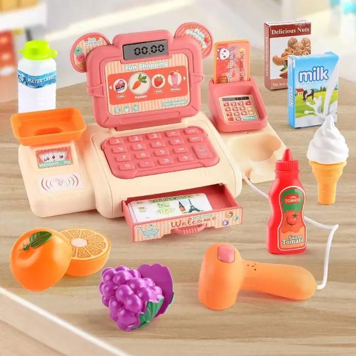 1 ensemble de jouets de simulation de caisse enregistreuse parent-enfant