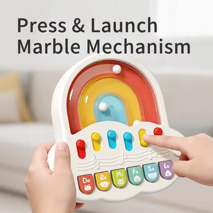 Clavier électronique lumineux arc-en-ciel pour enfants avec divertissement multi-modes