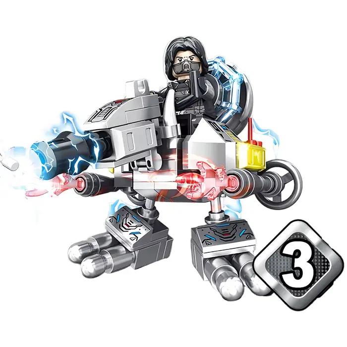 Nouveau produit OBM 9127 : Ensemble de briques créatives 4-en-1 pour construire votre propre équipe héroïque