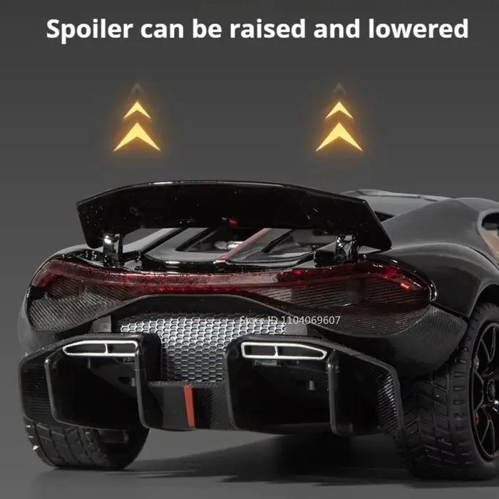 1:24 Tourbillon Bolide modèle jouet voitures de sport alliage moulé sous pression son lumière portes ouvert tirer arrière Collection supercar jouets pour enfants