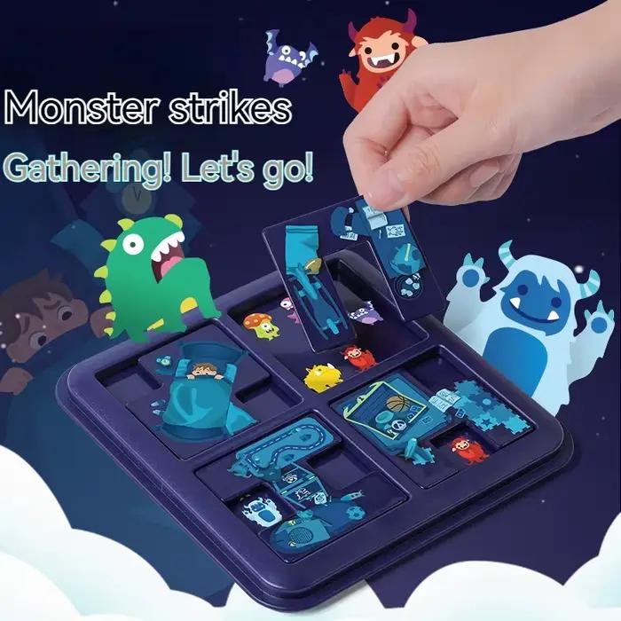 Puzzle monstre labyrinthe stratégie jeux de société Portable cache-cache multijoueur interactif fête jeu de Table jouets cadeau pour les enfants