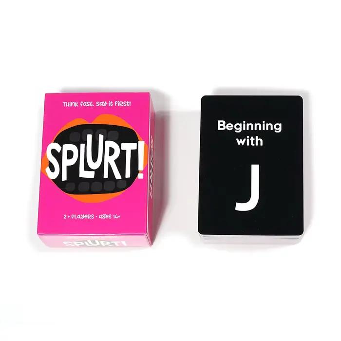 Jeu de cartes Splurt Splurt! Jeu de cartes de fête portable