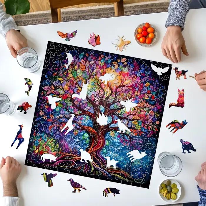 Puzzle créatif en bois édition adulte-blocs