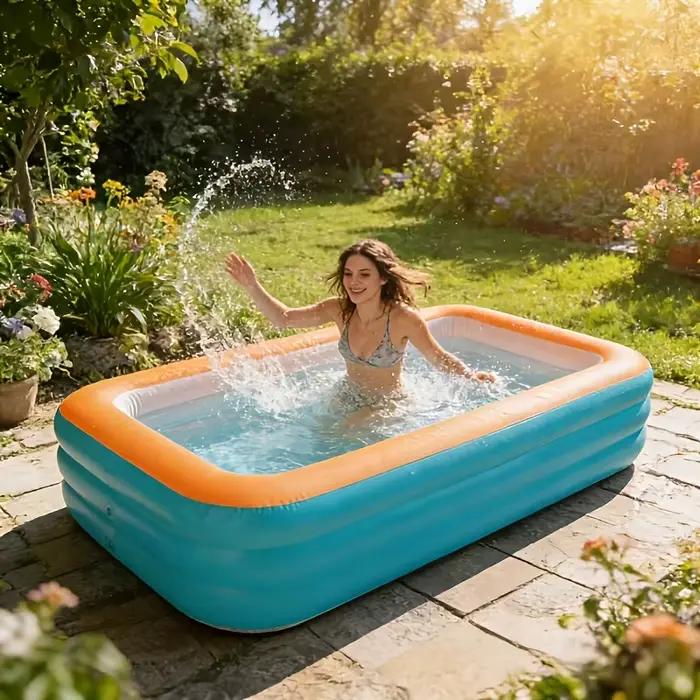 Piscine gonflable en PVC à trois couches de 2